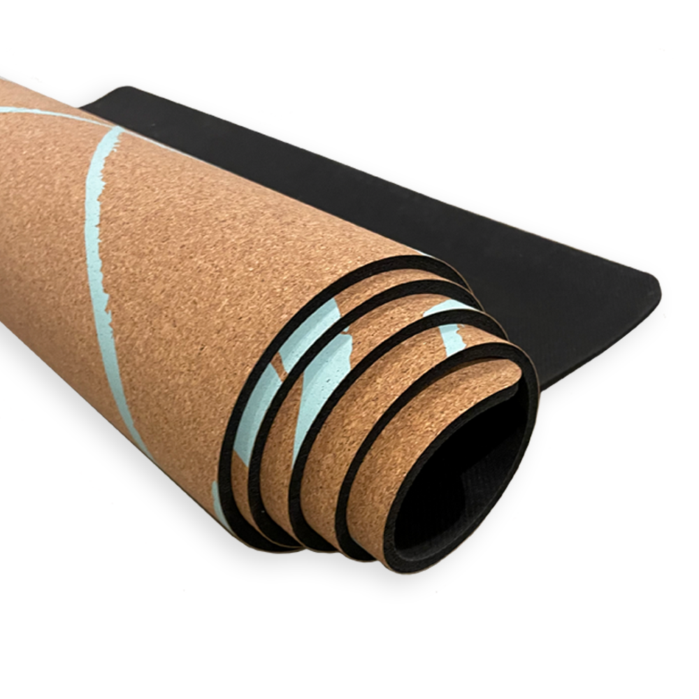 Cork Fitness Mat- Seawater