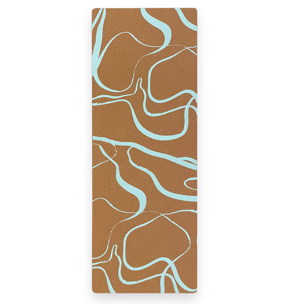 Cork Fitness Mat- Seawater